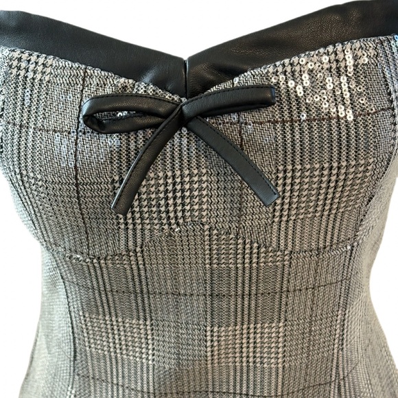 Forever Twenty One Sequin Plaid Mini Dress, Size Small - Picture 5 of 6